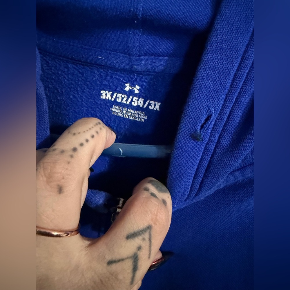 Blue Under Armour zip-up hoodie #fitness - Picture 3 of 4